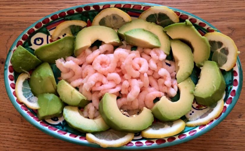 Gamberetti con avocado